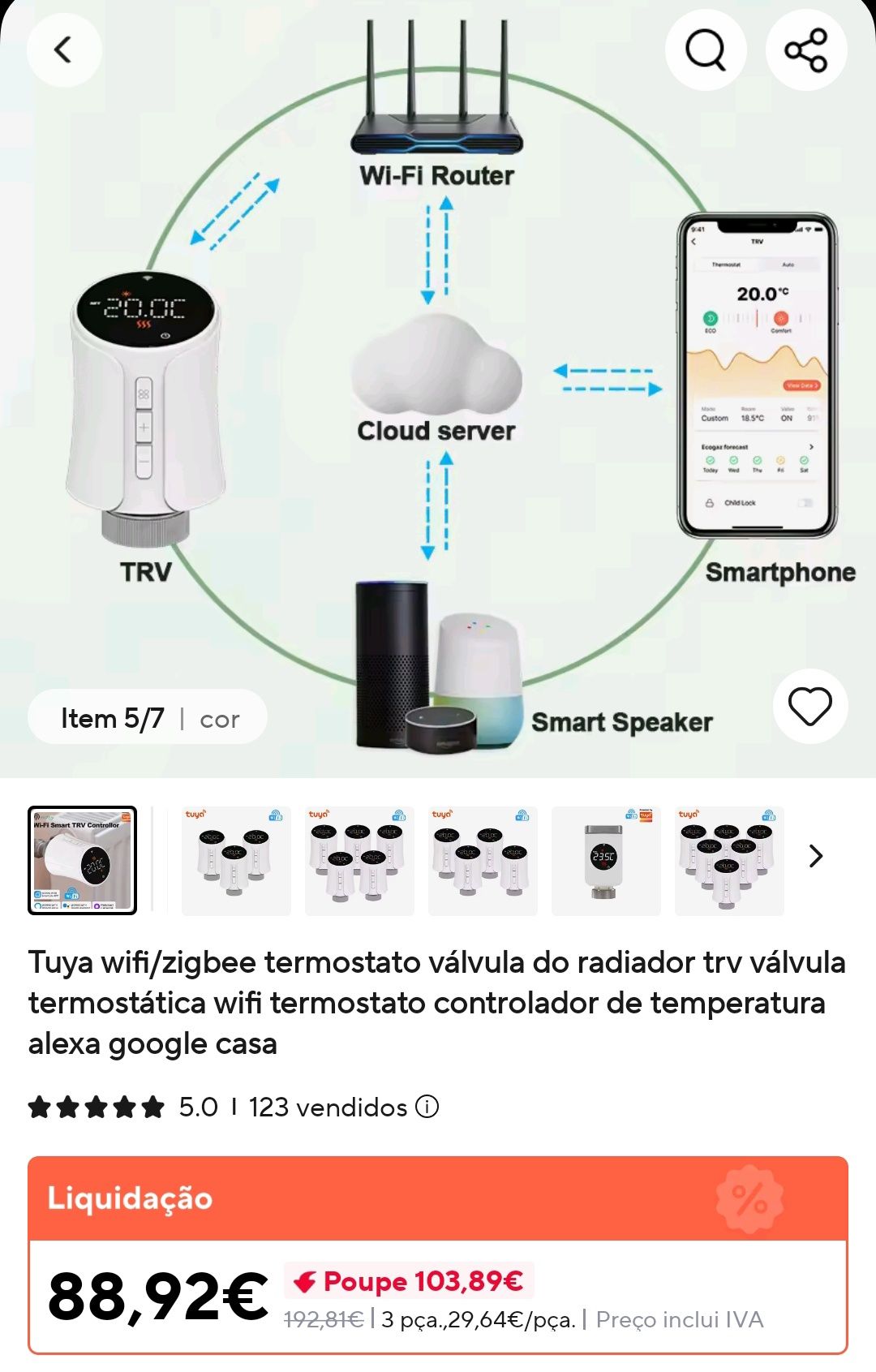 Zigbee WiFi/ temostato - valvula radiador