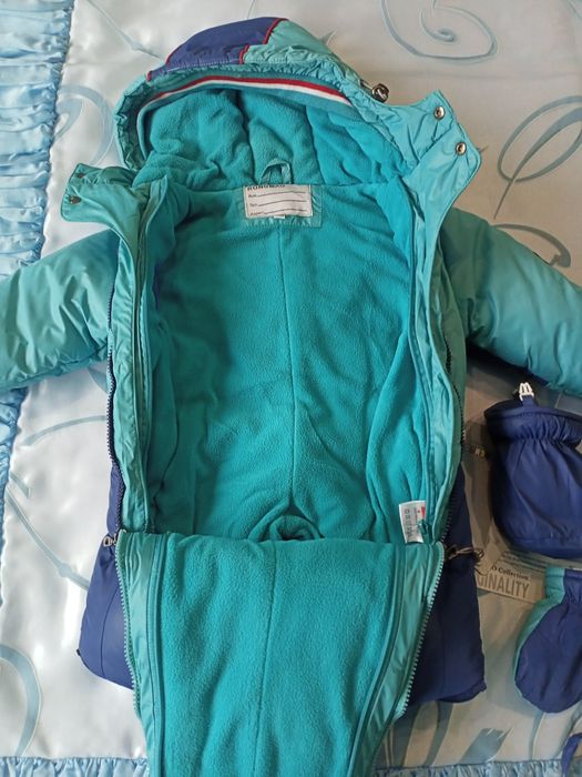 Комбінезон-конверт для малюків з хутровою підстібкою