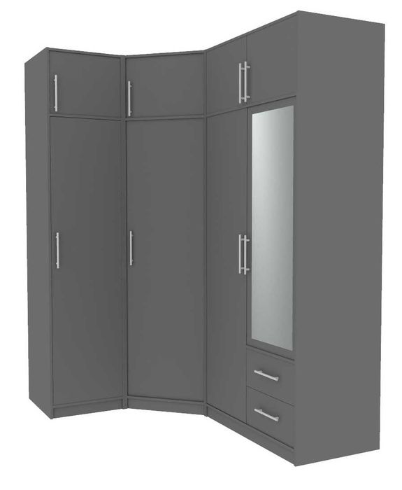 szafa narożna garderoba Wysoka 230cm lustro Salon Sypialnia 4 kolory