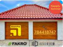 Brama garażowa segmentowa antracyt woodgrain 5000x2500