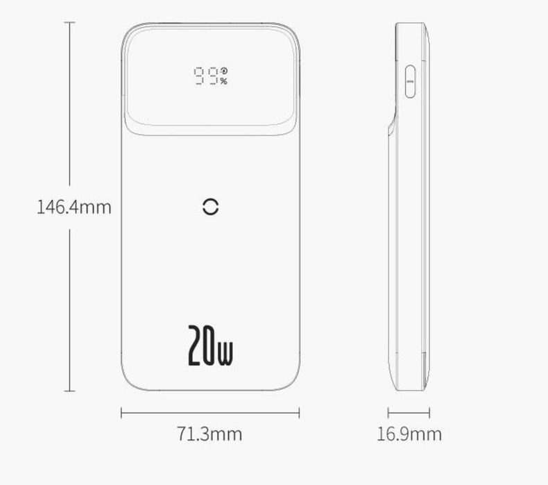 Повер банк Power bank Baseus Magnetic Wireless 10000mAh 20W