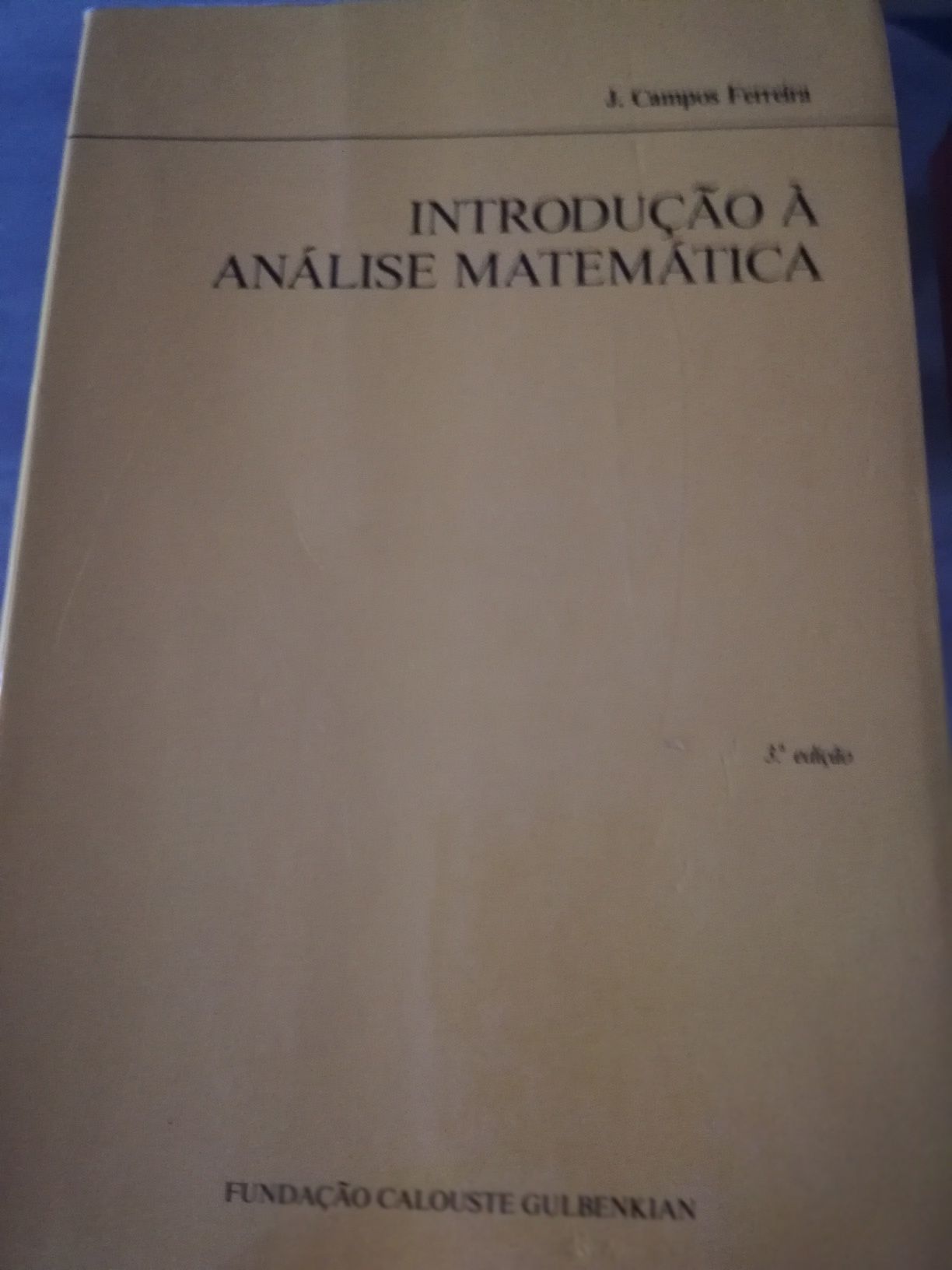 Introdução Analise Matematica Gulbenkian