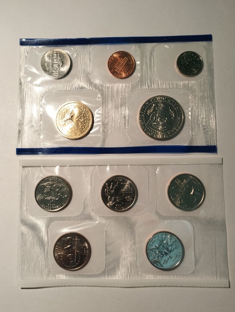 Conjunto de moedas 2002 P (10 moedas) não circuladas dos EUA