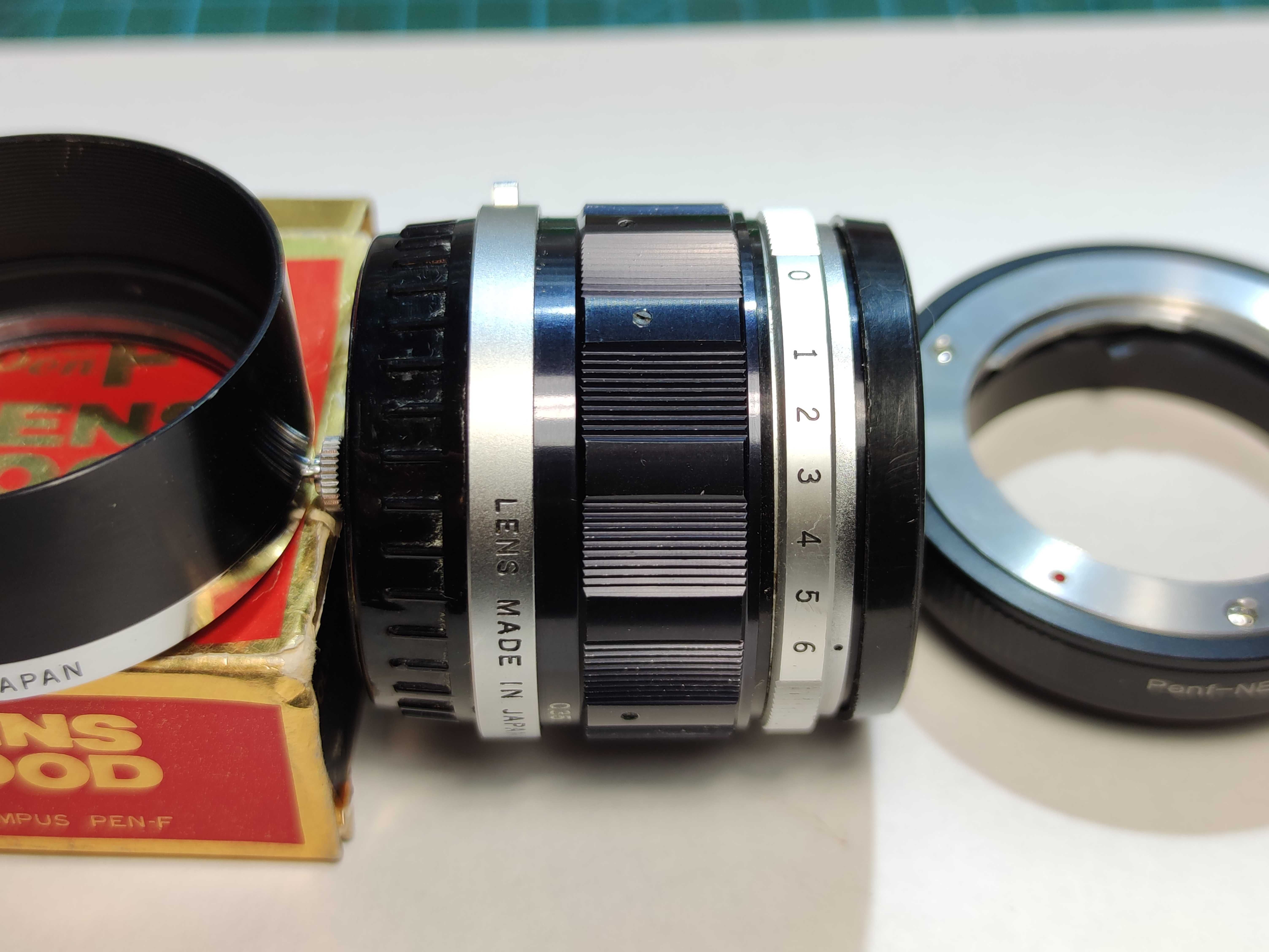 Olympus G Zuiko 40mm f/1.4 Pen-F+блэнда + Sony E Adapter