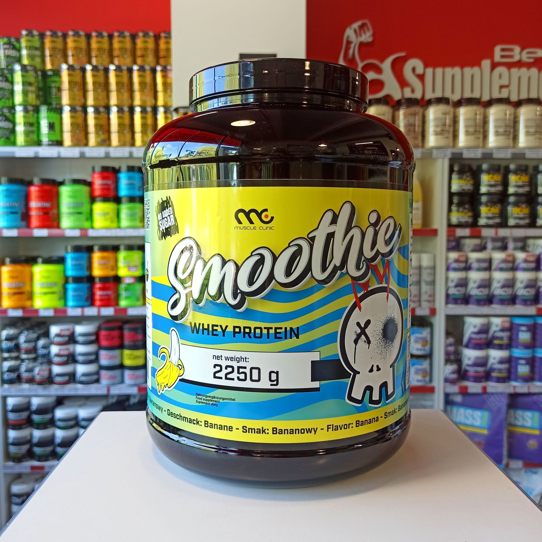 Muscle Clinic Smoothie Whey 2250g Słodkie Białko WPC 86% Białka BANAN