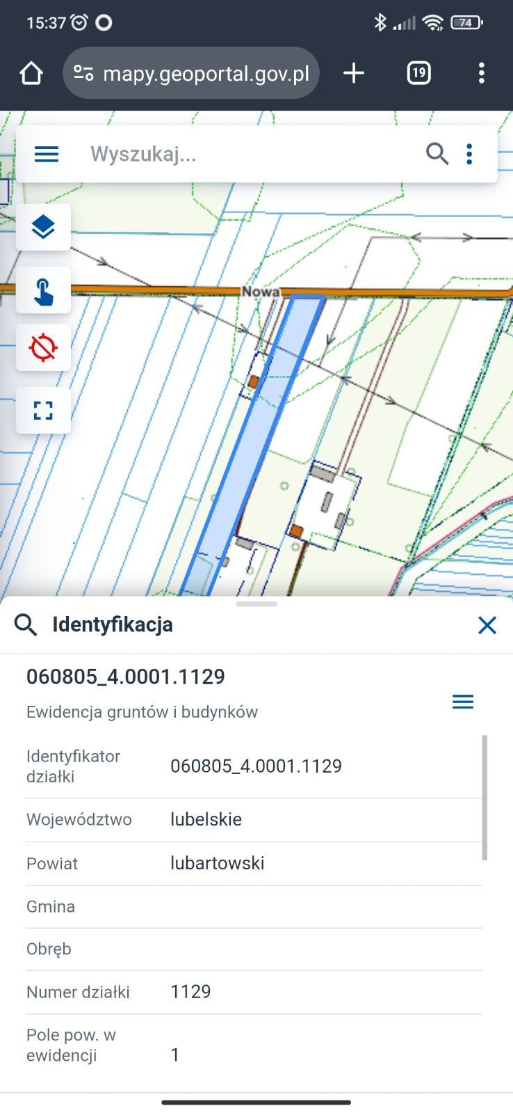 Działka budowlana Kamionka ul.Nowa