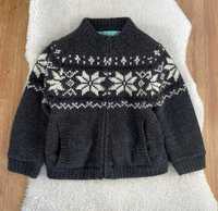 Sam & Jo kurtka wełniana sweter norweskie wzory 104 - 110 r. 4 - 5