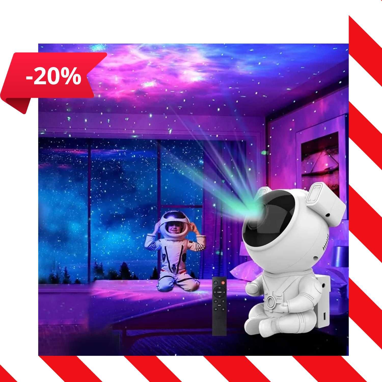 PROJEKTOR GWIAZD NIEBA rzutnik astronauta lampka nocka led *PROMOCJA*