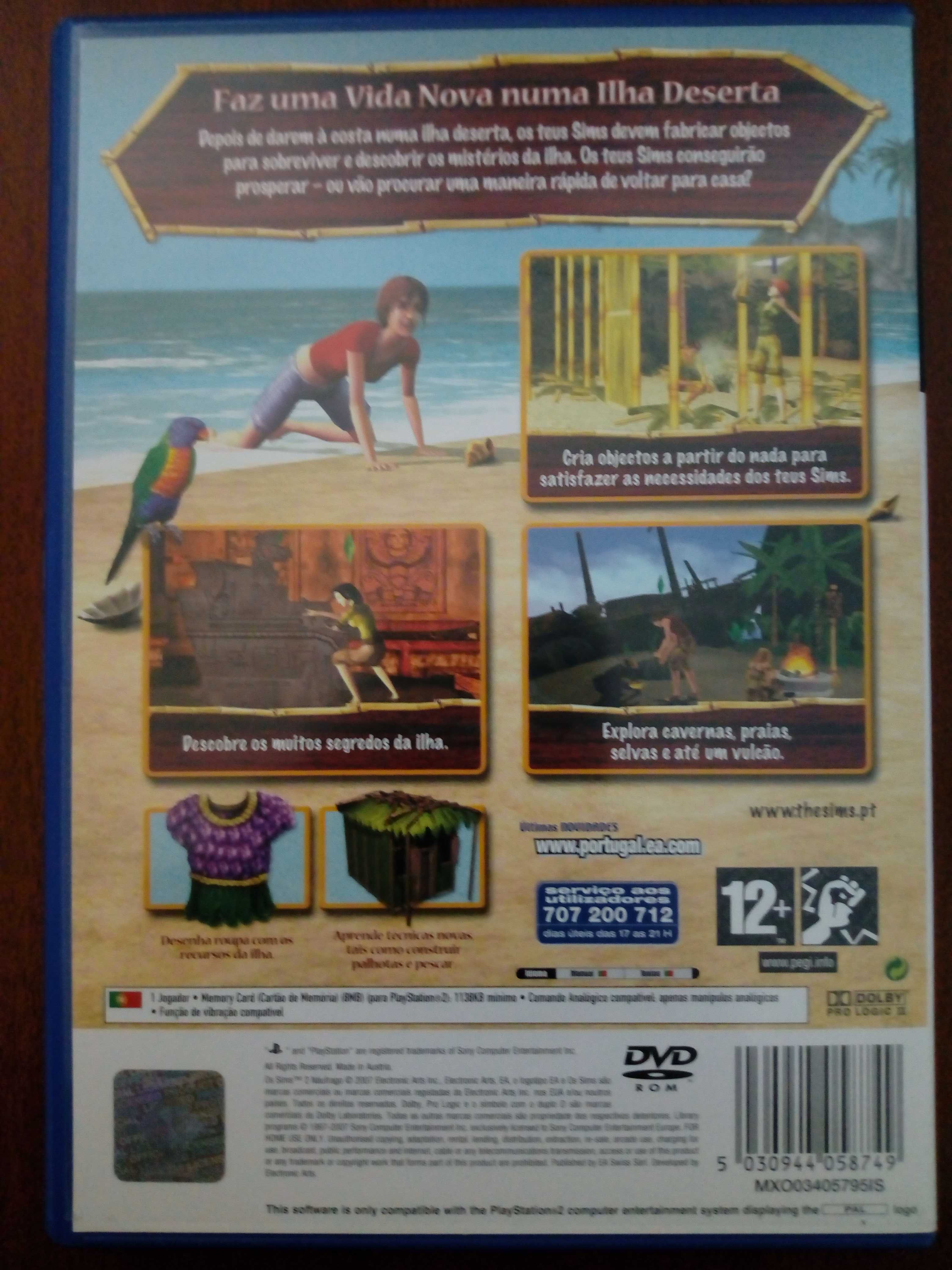 Jogo Playstation 2 / PS2 - Sims 2 Naufragos (The sims 2 Castaway)