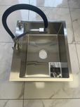 Мийка Kroner 6050 см сіра та змішувач з підключенням до фільтра Kroner