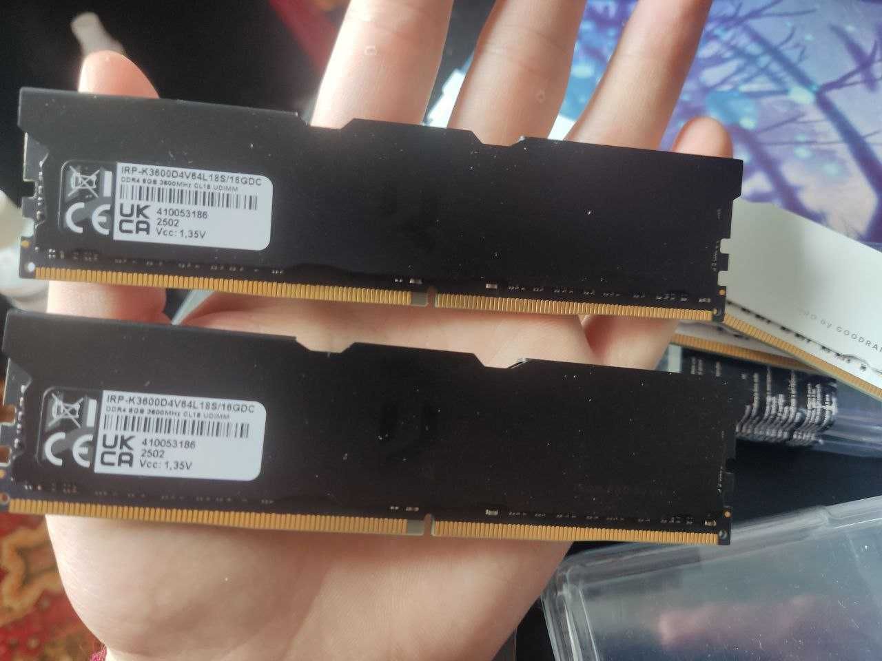 Goodram DDR4 3600mhz по 8gb 4 планки