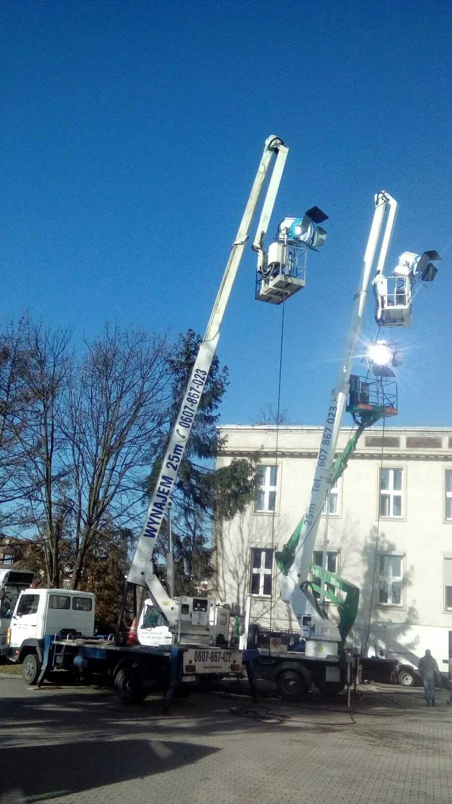 Podnośnik Koszowy 25 i 20m Wrocław. Wynajem. Podnośniki do 30m. Zwyżka