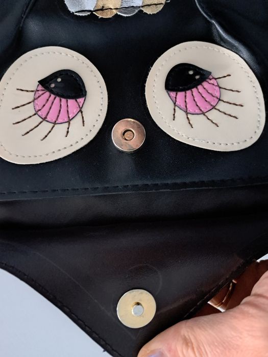 Mała torebka sowa sówka Czarna