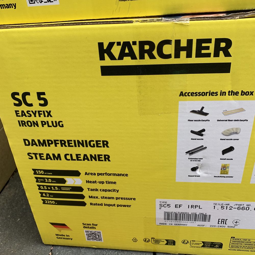 Karcher sc2 easyFix  пароочисник sc3 sc4 пароочиститель sc5