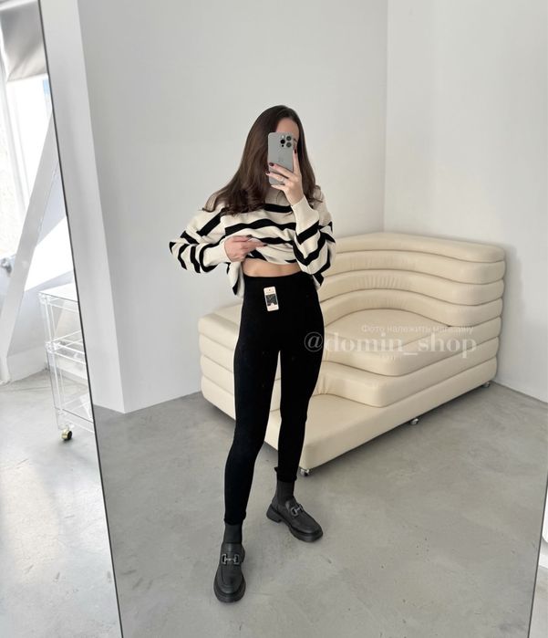 Лосини у рубчик на флісі.ХС - Л