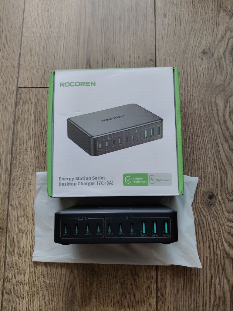 Блок зарядна станція Rocoren 400W – 10 портів швидкої зарядки павер