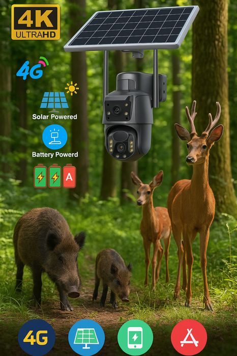 Câmara de Caça 4G + Solar – Visão Noturna