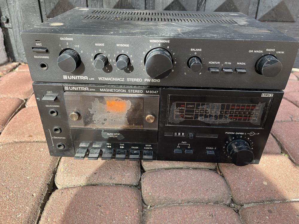 Magnetofon stereo M8047 + Wzmacniacz stereo PW8010