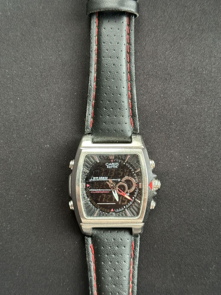 Zegarek Casio Edifice EFA-120L-1A1VEF japoński, skóra, stal