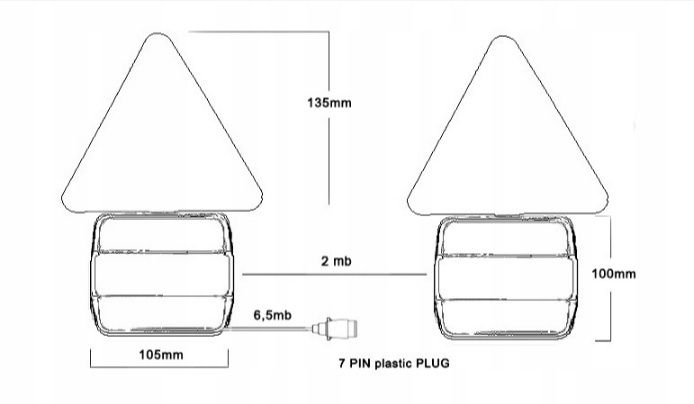 Проводка ліхтарі до причепа Фонари к прицепу стопи З ЛАМПОЧКАМИ 7м 5м