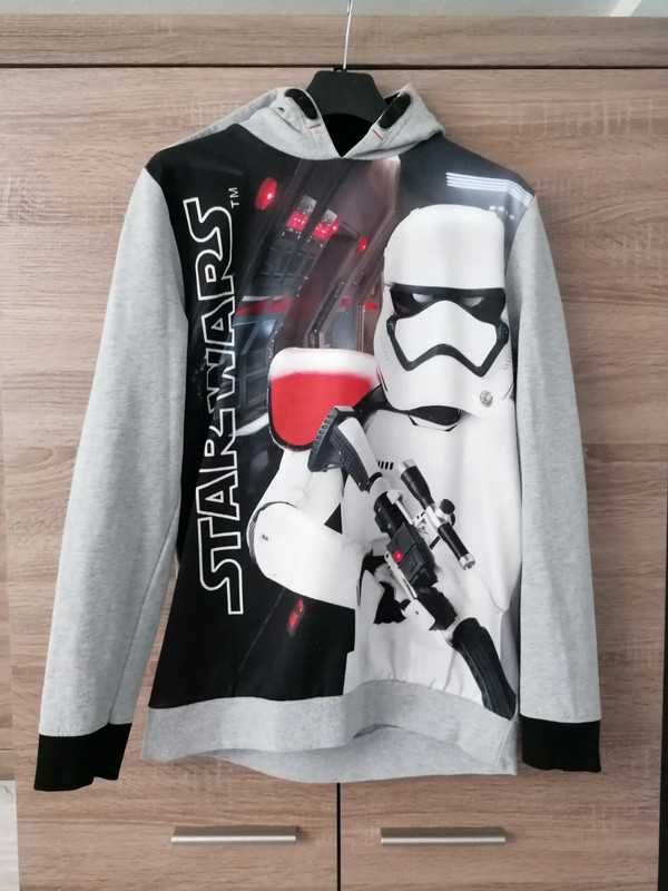 Bluza z nadrukiem Star Wars z kapturem męska chłopięca długa 182