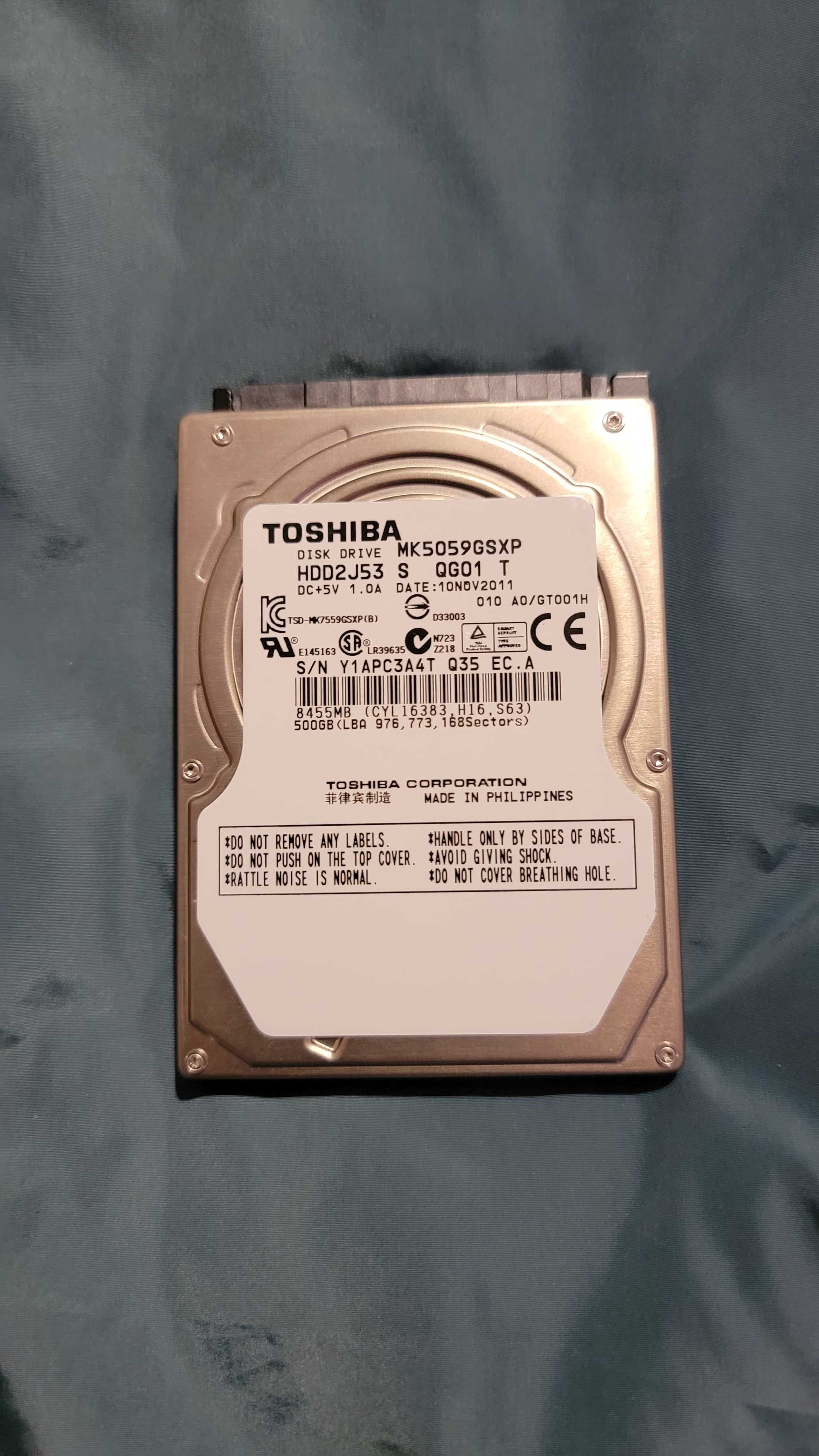 Накопичувач hdd 500Gb Toshiba жорсткий диск для ноутбука вінчестер