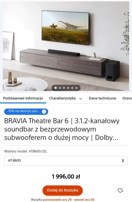 Soundbar Sony HT-B600 BRAVIA Theatre Bar 6 Dolby Atmos