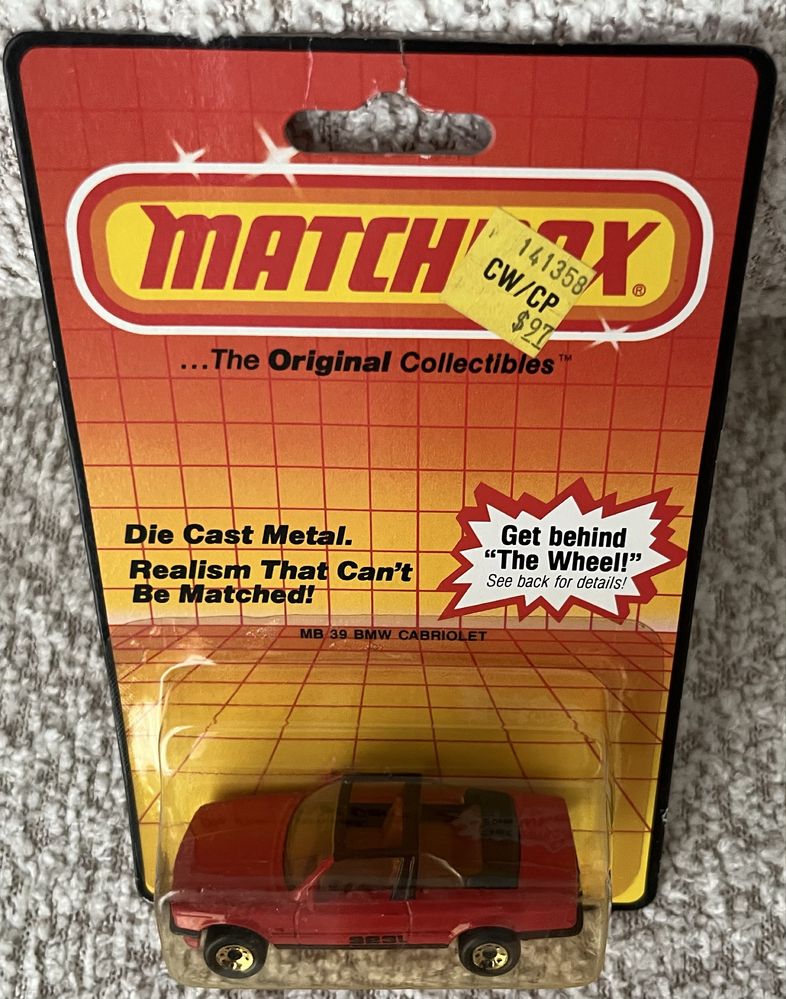 Matchbox Bmw 323i Cabriolet / złote koła