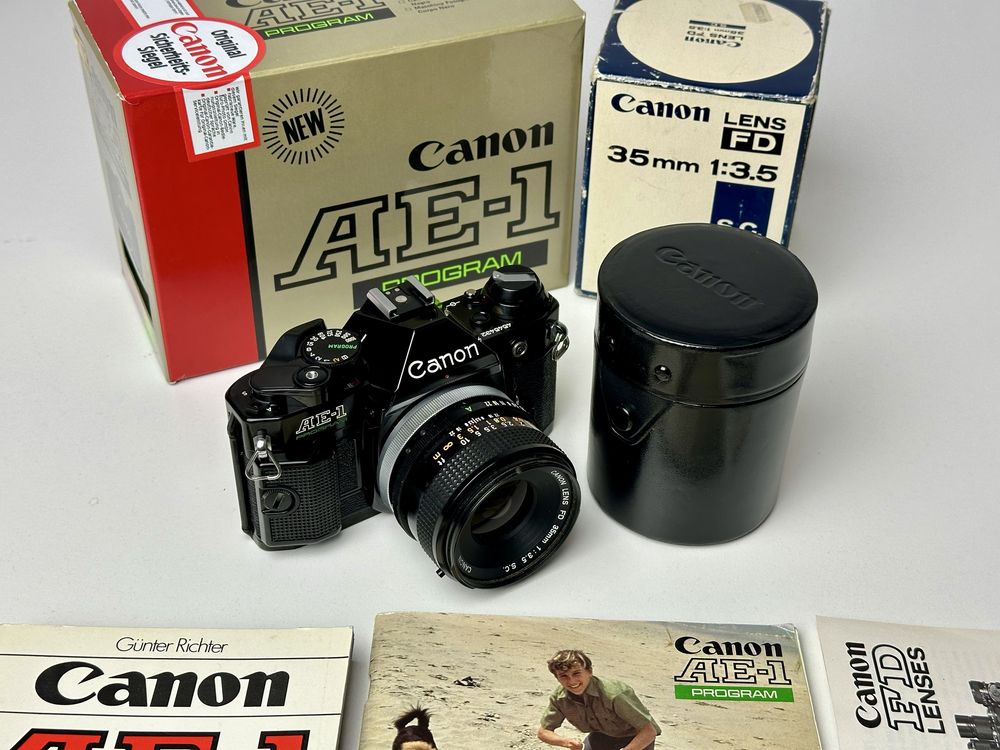 Canon AE-1 Program + FD 35mm f/3.5 S.C. | Kolekcjonerski zestaw