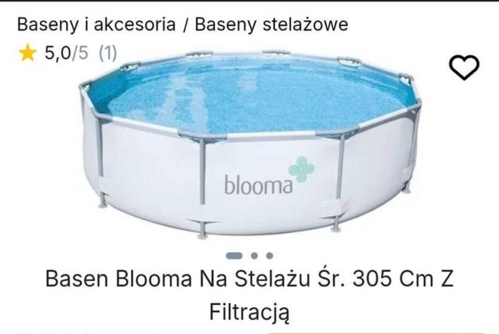 Basen Blooma 305 x 76  4.6m3  stan igla