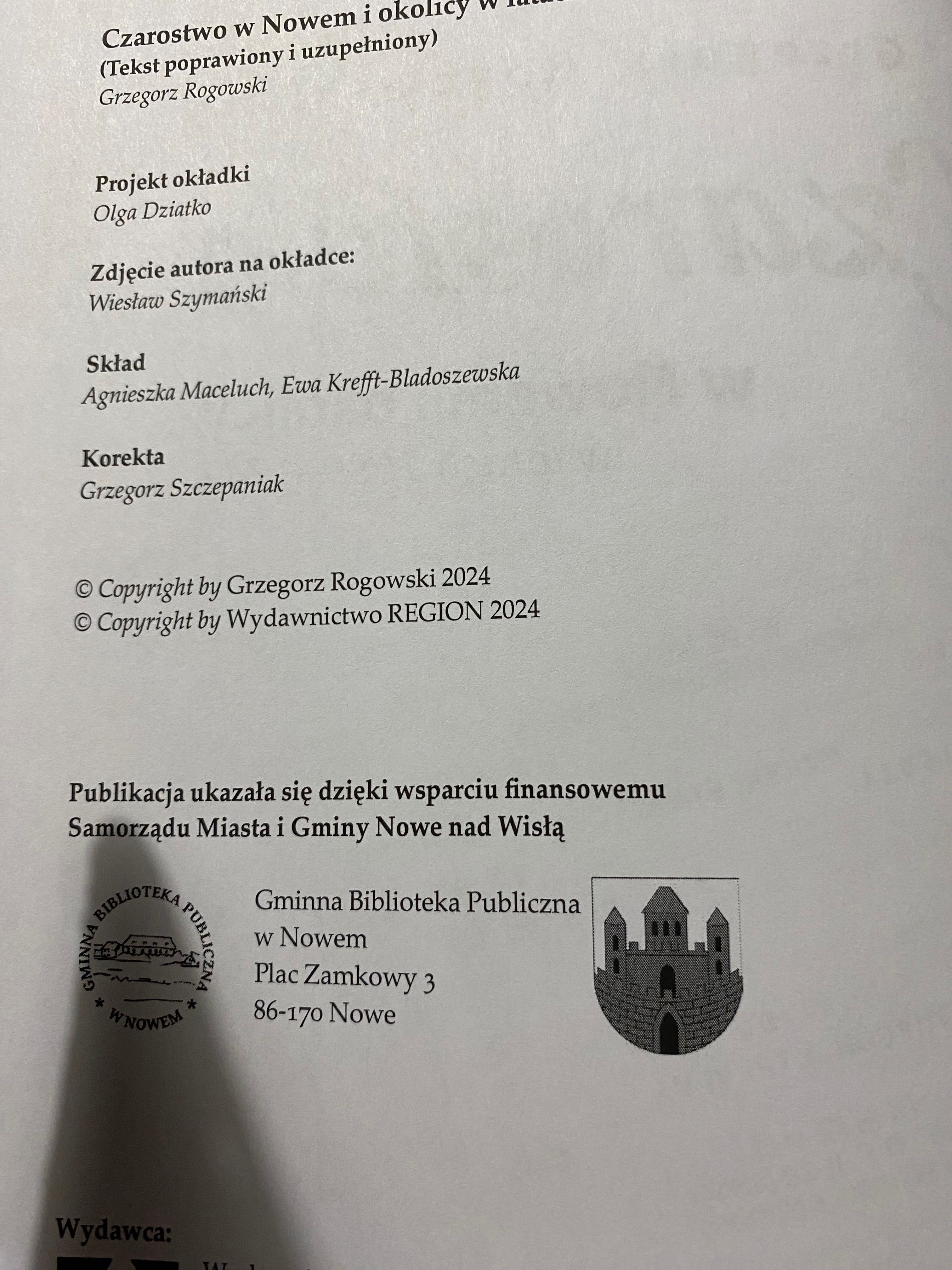 G. Rogowski, Czarostwo w Nowem i okolicy