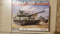 2 modele plast. T-90A i GAZ- TIGER Armoured Vehicle, 1:48, Suyata