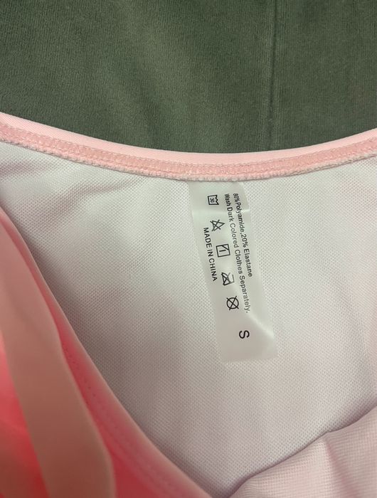 Купальник рожевий бандо квіти