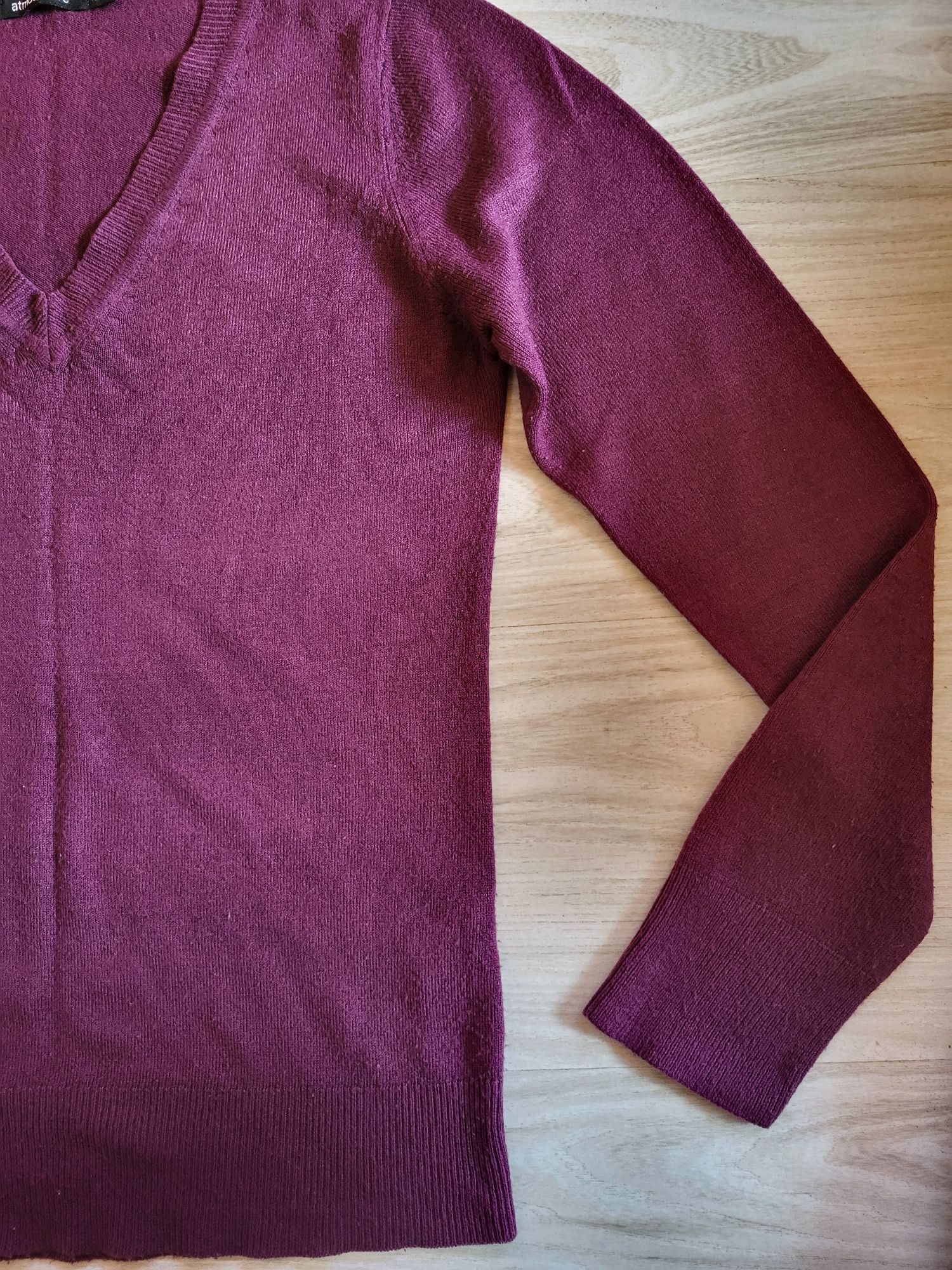 Sweterek fioletowy bluzka śliwkowa M/L Atmosphere
