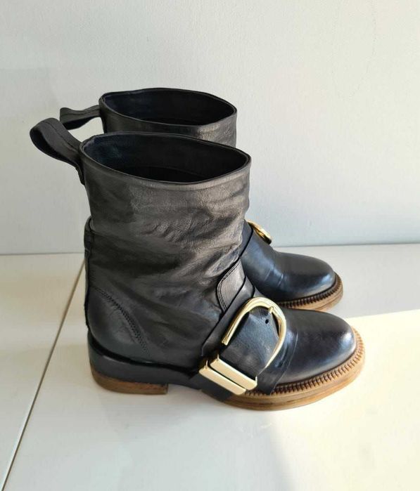 Buty skórzane Włoskie marki Spazio moda