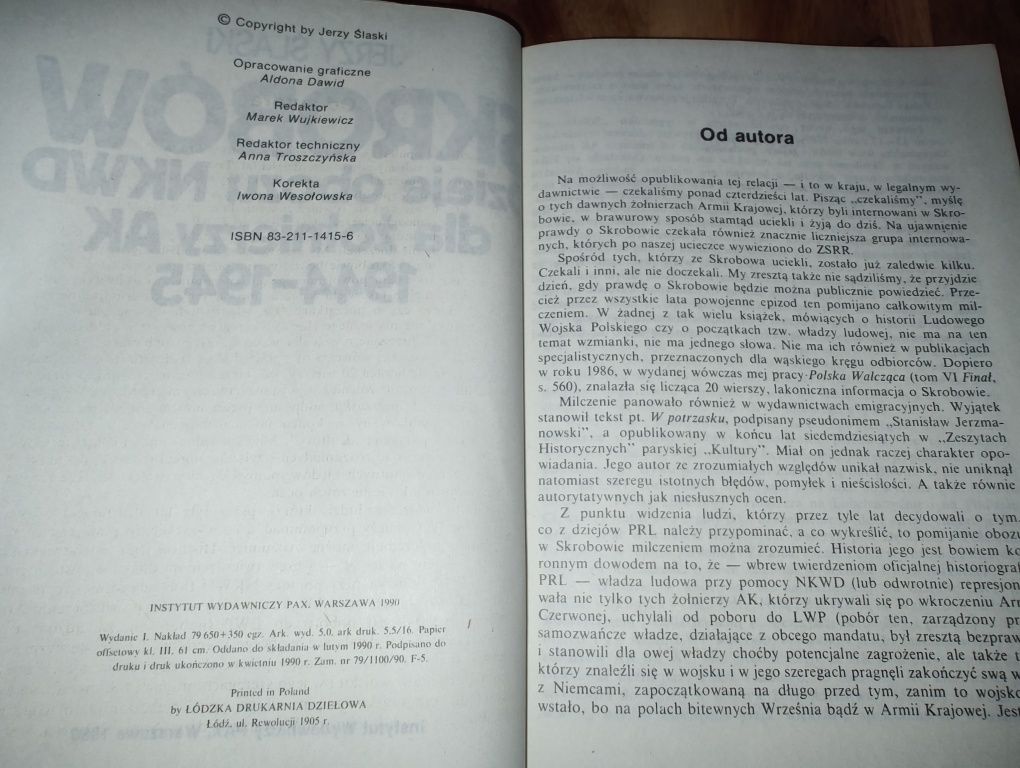 Skrobów dzieje obozu NKWD dla żołnierzy AK Jerzy Ślaski