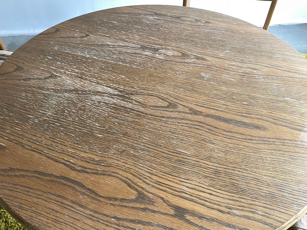 Stół z krzesłami lite drewno