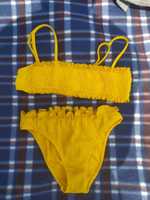 Dwuczęściowy żółty strój kąpielowy Calzedonia Rozmiar 128