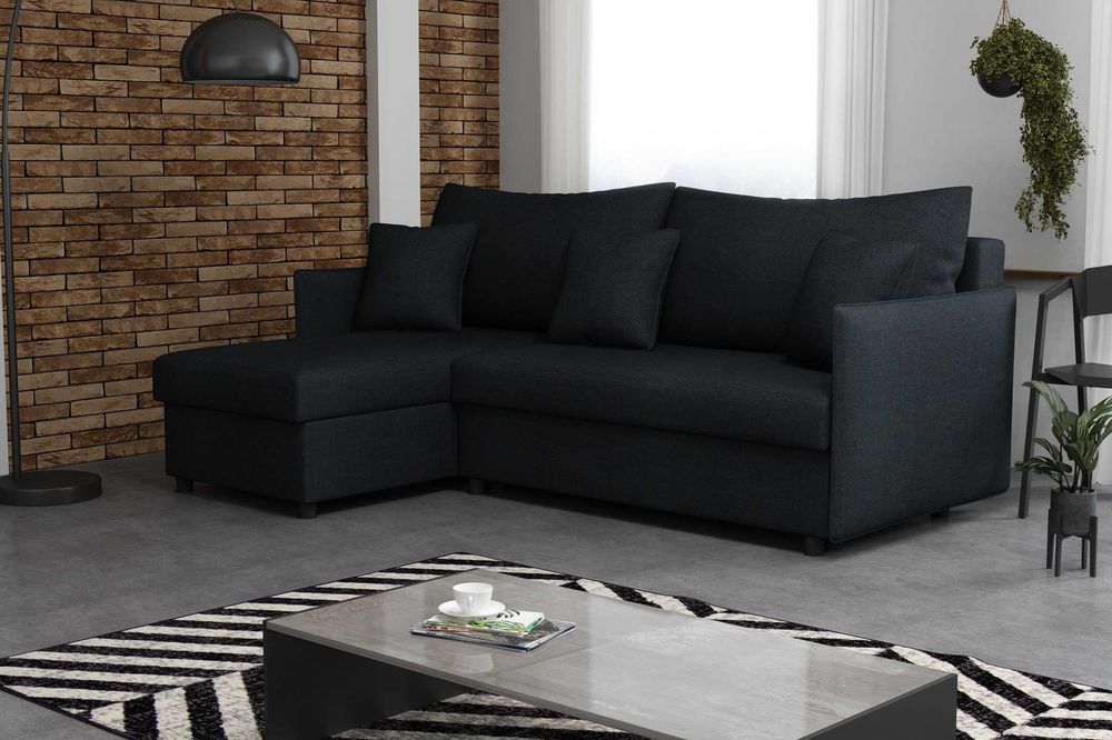 Narożnik rozkładany Młodzieżowy Wypoczynek Kanapa 2xpojemnik Sofa