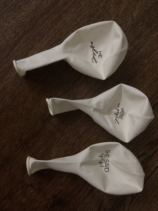 3 białe balony zaręczynowe NOWE