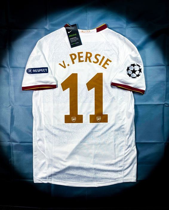 (M) Van Persie #11 Arsenal Vintage Biała Jersey Liga Mistrzów 2007/08