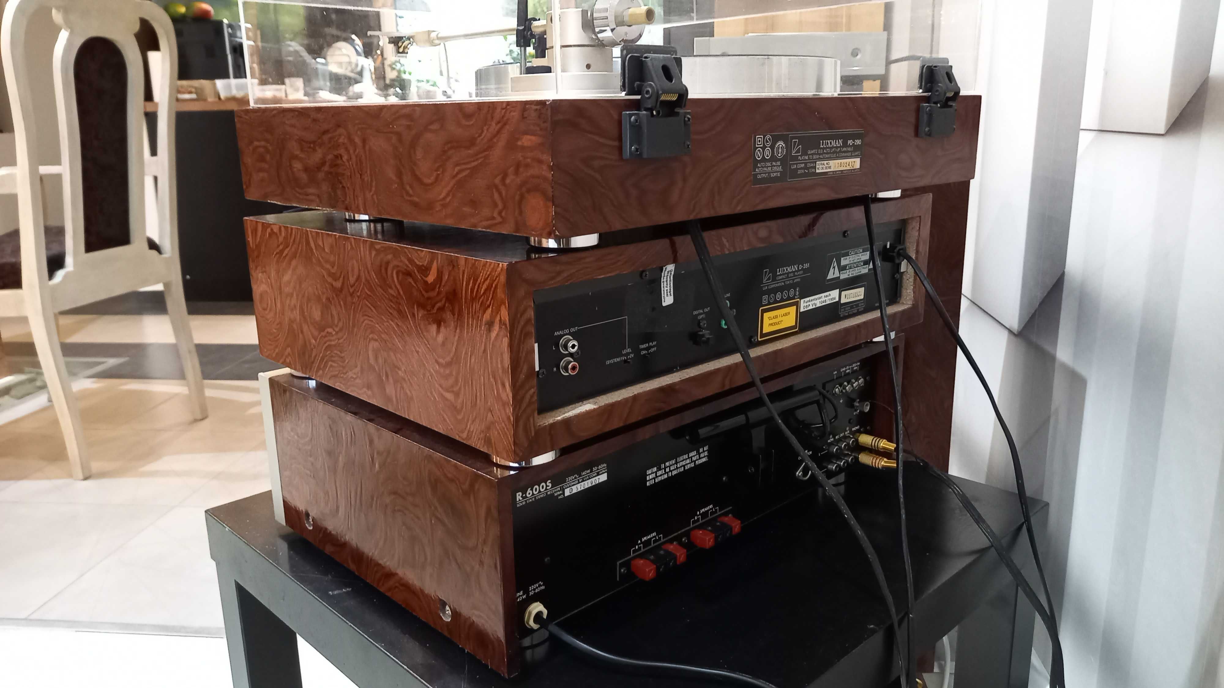 Zestaw Luxman R 600, D-351, PD-290 oraz Visaton szerokopasmowe