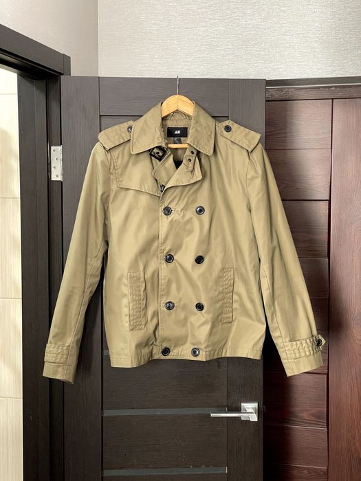 Мужской Плащ Пальто H&M хаки