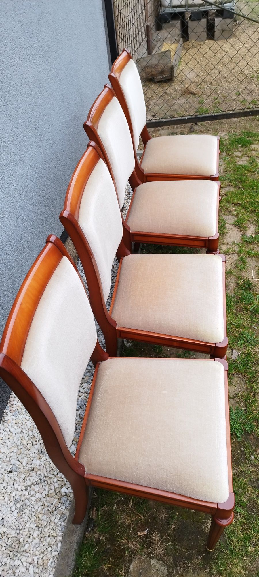 4 krzesła Warrings z drewna wiśniowego