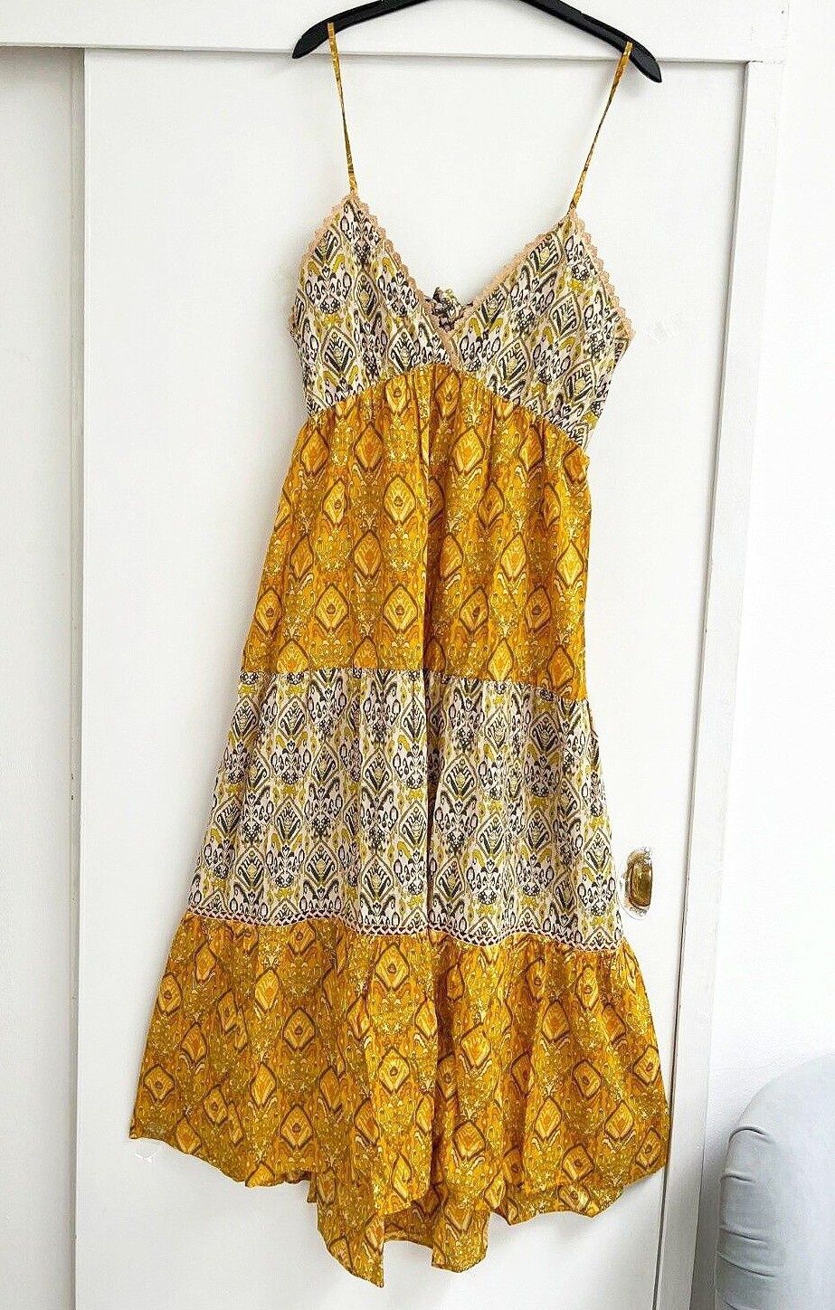 NOWA 34 XS ZARA sukienka bawełna print wzór boho długa wielokolorowya