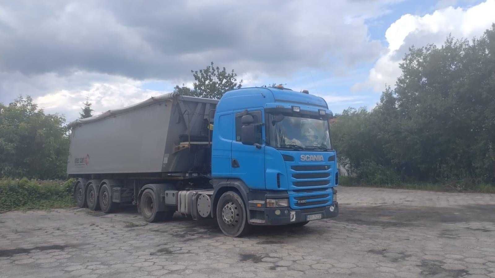 Zestaw ciągnik Scania G420 z wywrotką InterCars 42m3