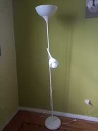 Candeeiro Branco com duas lâmpadas