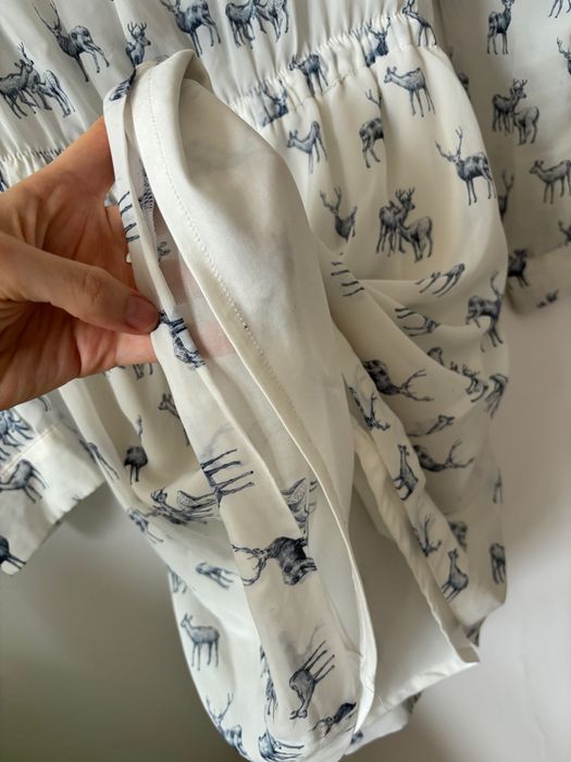 Zwiewna sukienka w jelenie, sarny Mango XS