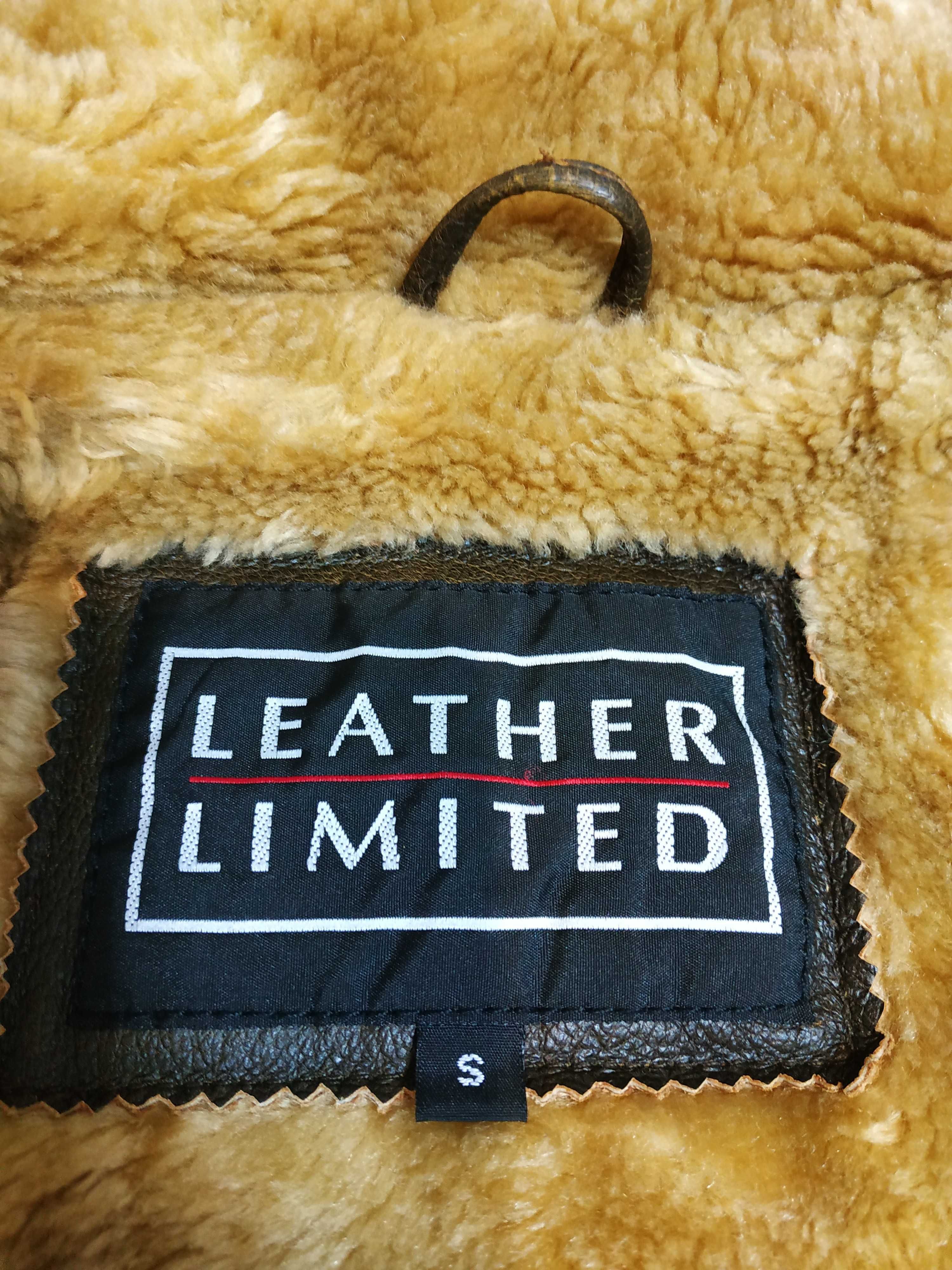 Куртка чоловіча шкіряна на овчині модель натівської В-3 LEATHER p-p S