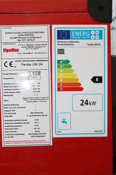 KOCIOŁ Węgiel 24 kW. Klasa 5 Piece KOTŁY Drewno Chrust Zasypowy